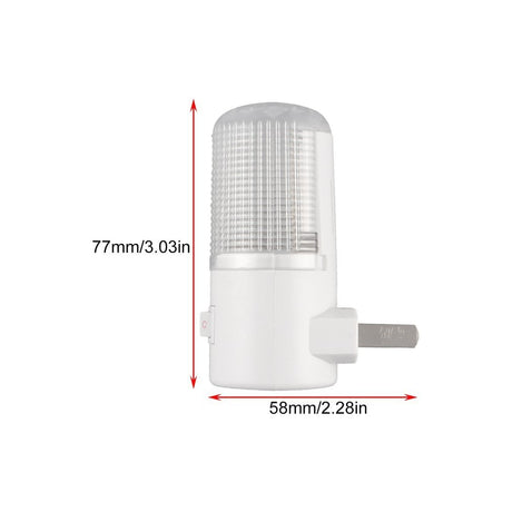 1W 6 LED 110V With US Plug Energy Saving Household Night Lamp Warm Light Wall Mounting Bedroom Soft Night Light Lamp