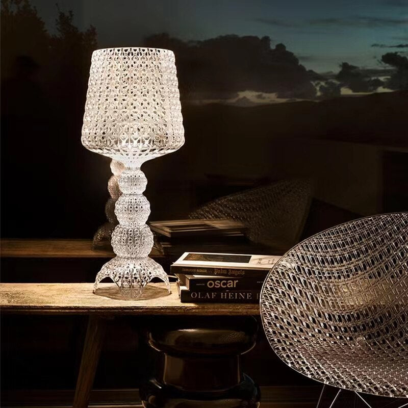 Kartell Kabuki Hollow Floor Lamp Modern Luxury LED Standing Light for Living Room Bedroom Home Decor Acrylic Corner Lighting