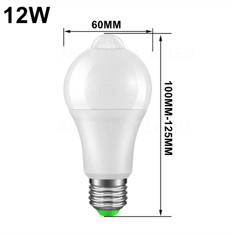 12W 15W 18W 20W E27 LED Motion Sensor Bulb LED lamp PIR Sensor Light Auto ON/OFF Night Light For Home Parking Lighting 110V 220V