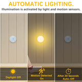 LED Motion Sensor Night Light Rechargeable Night Lamp Wireless Kitchen Bedroom Closet Light Wall-Mounted Body Induction Lamp