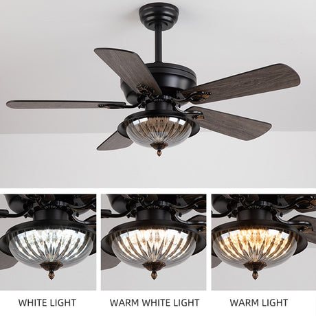 Outdoor Waterproof Sun Protection DC Motor 35W Ceiling Fans Glass House Courtyard Summer House Ceiling Fan Lighting