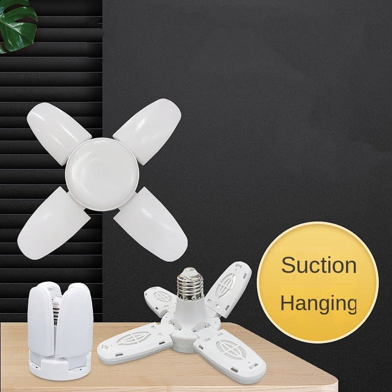 6500K 38W Cold White E27 LED Garage Light Deformable  AC175V-265V 3800LM Ceiling Fixture Lights Workshop Lamp