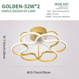 Modern simple LED Ceiling Fan Lamp with remote control Dining Room Bedroom Lamp Silent ceiling Fan light fixture Indoor lighting