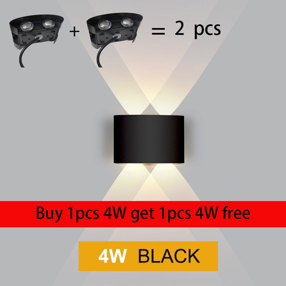 LED Wall Lamp,IP65 Waterproof Aluminum Interior or outdoor Lighting Lights for courtyard Bedroom wall Stairs ,Led Wall Light