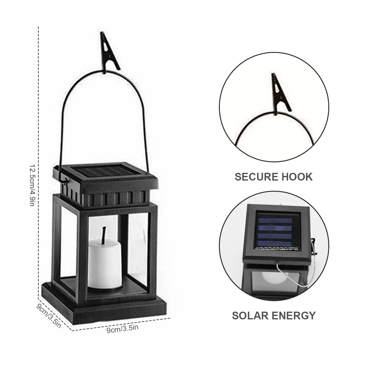 Solar Palace Lantern Garden Lamp Solar LED Candle Light Floor Light Outdoor Camping Lantern Lawn Garden Decor Christmas Decor