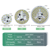 LED Chip 5W 7W 9W 12W No Need Driver AC 220V-240V SMD 2835 Cold Warm White Round Lamp Beads for Bulb Downlight Spotlight