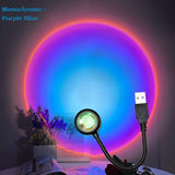 USB Sunset Light Mobile Phone Self Photography Light  LED Rainbow Neon Night Light Projector Photography Wall Atmosphere Light