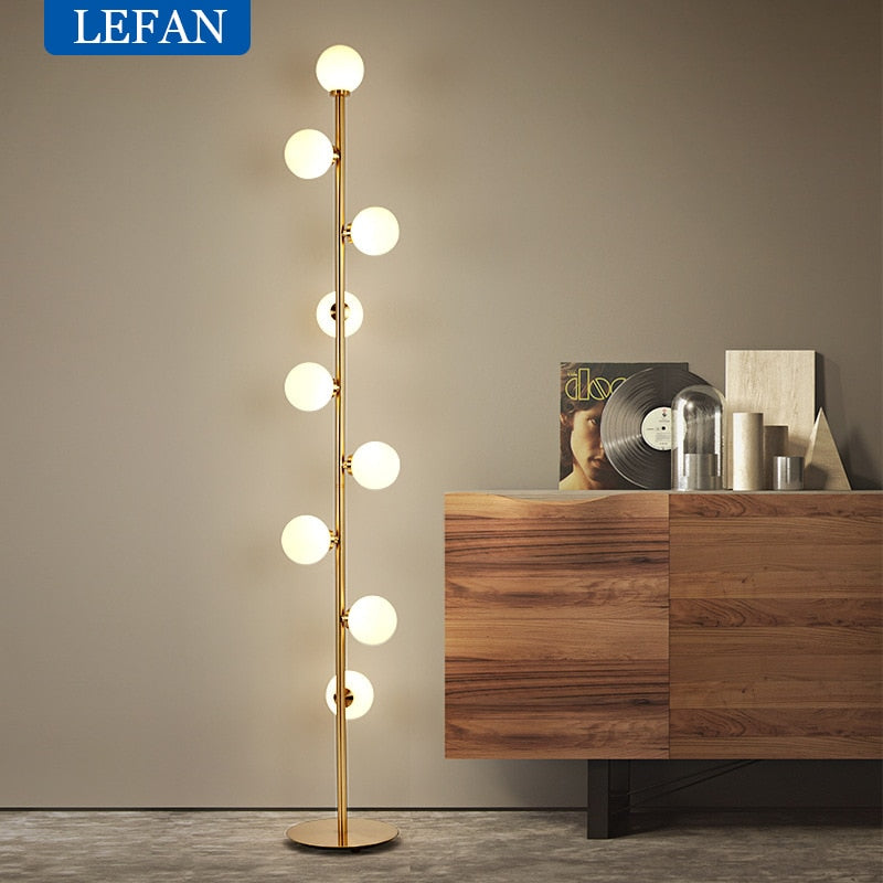 Modern LED floor lamps living room standing lamp bedside lights home deco lighting Nordic bedroom Glass ball fixtures