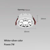 Led Spotlights Round Downlight Recessed Ultra-thin Grille Lamp Aluminum Ceiling Spot Light 7W 12W 18W 24W 36W Foco Lighting