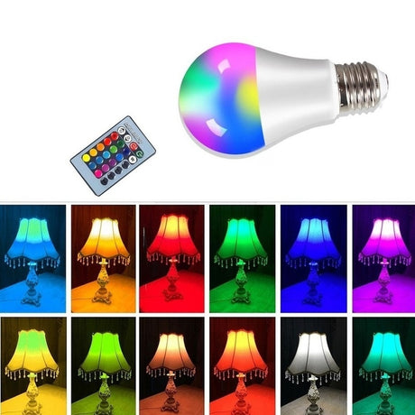E27 LED RGB Lamp Spotlight Bulb AC 85-265V Bomb illas LED 4W 10W 15W IR Remote Control Led Bulb Smart Led RGBW Lamp Home Decors