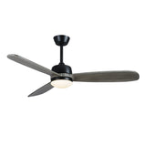 52 Inch Led Ceiling Fan Light Roof Home Fans Modern Indoor Decorate Wooden Blade Dc Ceiling Fan With Remote Control Ventilador