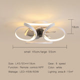 Modern Led Lamp Ceiling Fan Light Chandelier Remote Control Ceiling Fans with Light Nordic Bedroom Dining Room Indoor Lighting