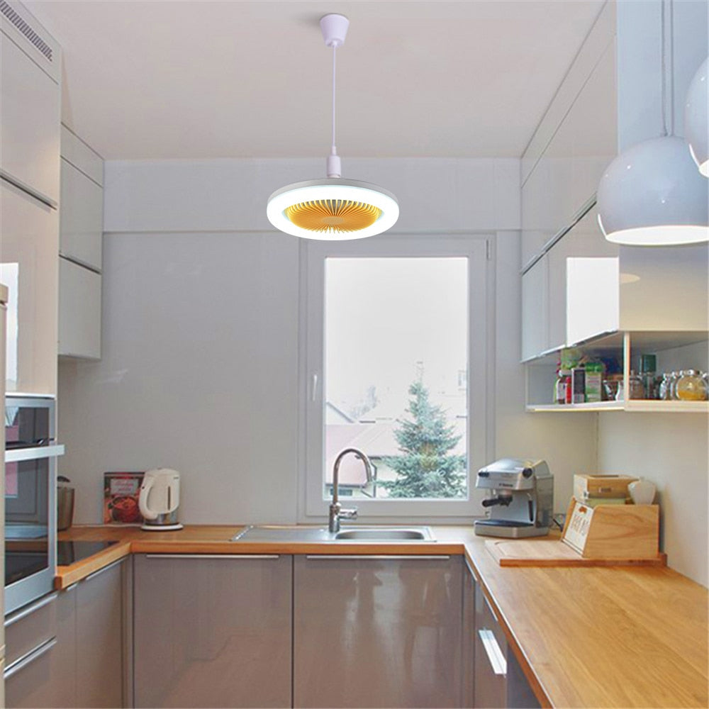 NEW LED Ceiling Fan Modern Lamp White Light 26cm for Bedroom Decoration Lighting Ceiling Fan with Lights Good Sleep AC85-265V