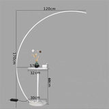 Nordic Minimalist Creative C-shaped Lamp Living Room Sofa Bedroom Study Bedside Corner Led Dimmable Remote Control Floor Lamp