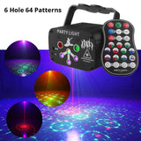RGB Mini DJ Disco Laser Light Projector USB Rechargeable LED UV Sound Strobe Stage Effect Wedding Xmas Holiday Party Lamp