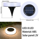4PCS Solar Garden Lights Outdoor LED Solar Ground Lights Waterproof Landscape PathWay Floor Under Spot Lamp Decoration Lighting