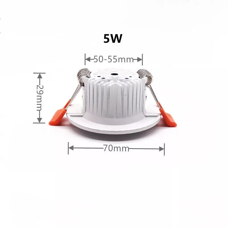 5W-36W Ceiling Light Recessed LED Spotlight Down Light AC 90-260V for Living Room and Shopping Mall Lighting