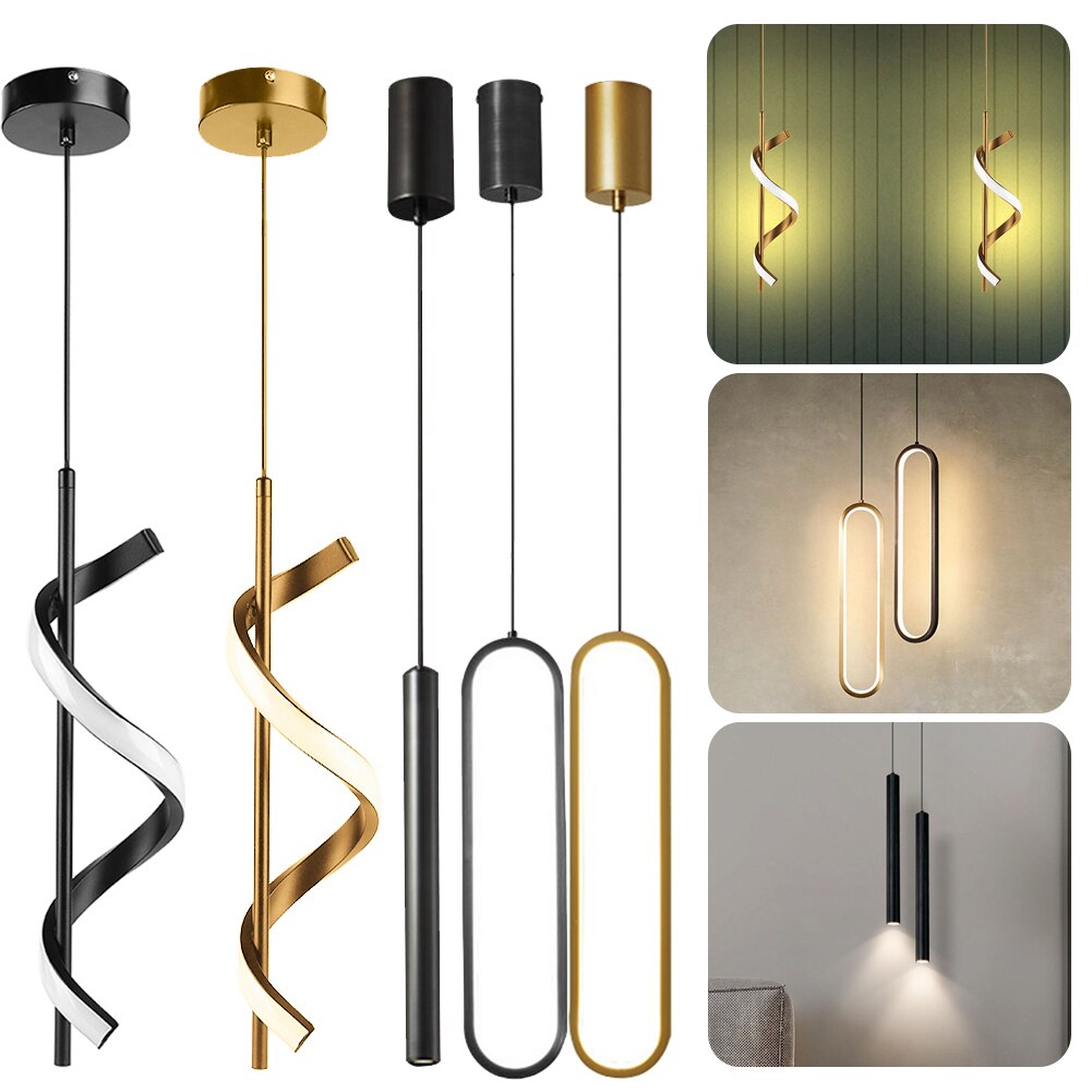 Modern Ceiling Lights Long Strip Chandeliers For Living Room Bedroom Bedside LED Indoor Hanging Lamp Home Lighting Ceiling Lamp