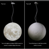 Novelty Creative Pendant Light 3D Print Moon Atmosphere Chandeliers Restaurant Bar Living Dining Room Lamp Suspension Luminaire