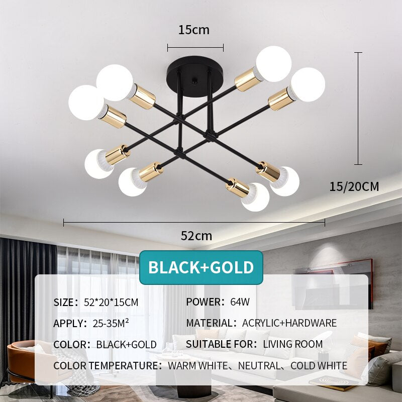 Modern Creative LED Chandelier Lighting Warm Romantic Minimalist for Bedroom Personality Living Room Dining Room Ceiling Lamp