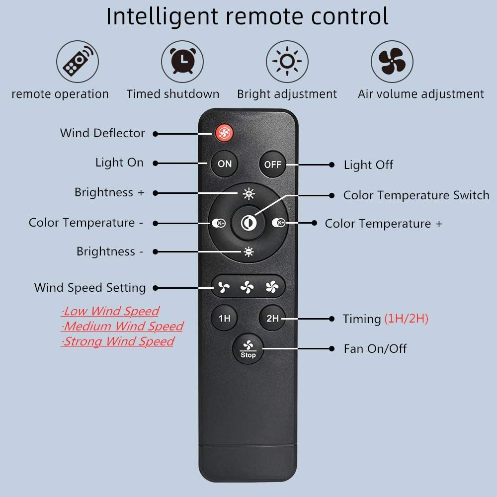 46CM Ceiling Fan With Led Light And Remote Control Ultra Thin Ceiling Lamp Silent Fan 5 Blades Wind Circulator For Home Bedroom