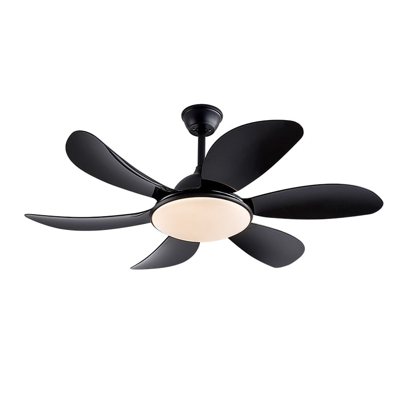 Strong wind household living room fan light bedroom dining room simple ceiling fan light variable frequency silent fan light