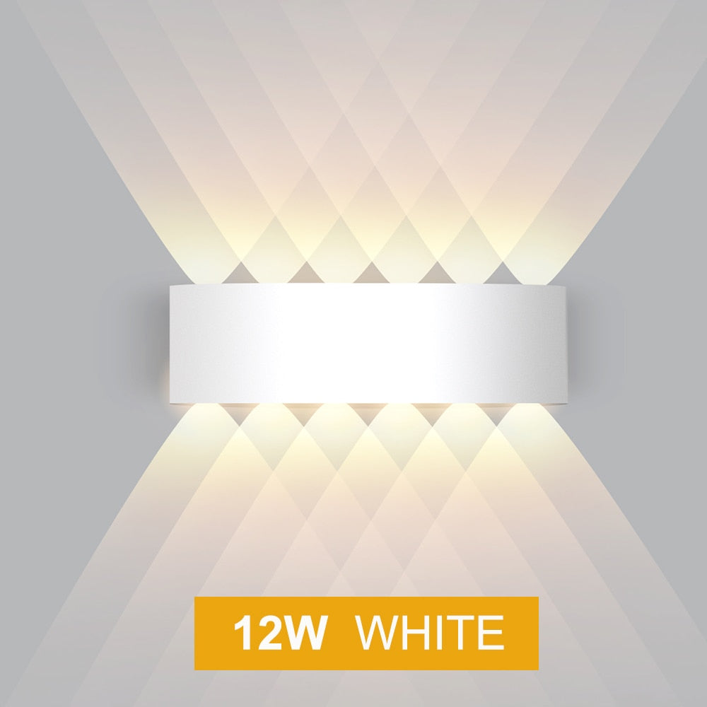 IP65 LED Wall Lamp Outdoor Waterproof Garden Lighting  Aluminum AC86-265 Indoor Bedroom Living Room Stairs Wall Light
