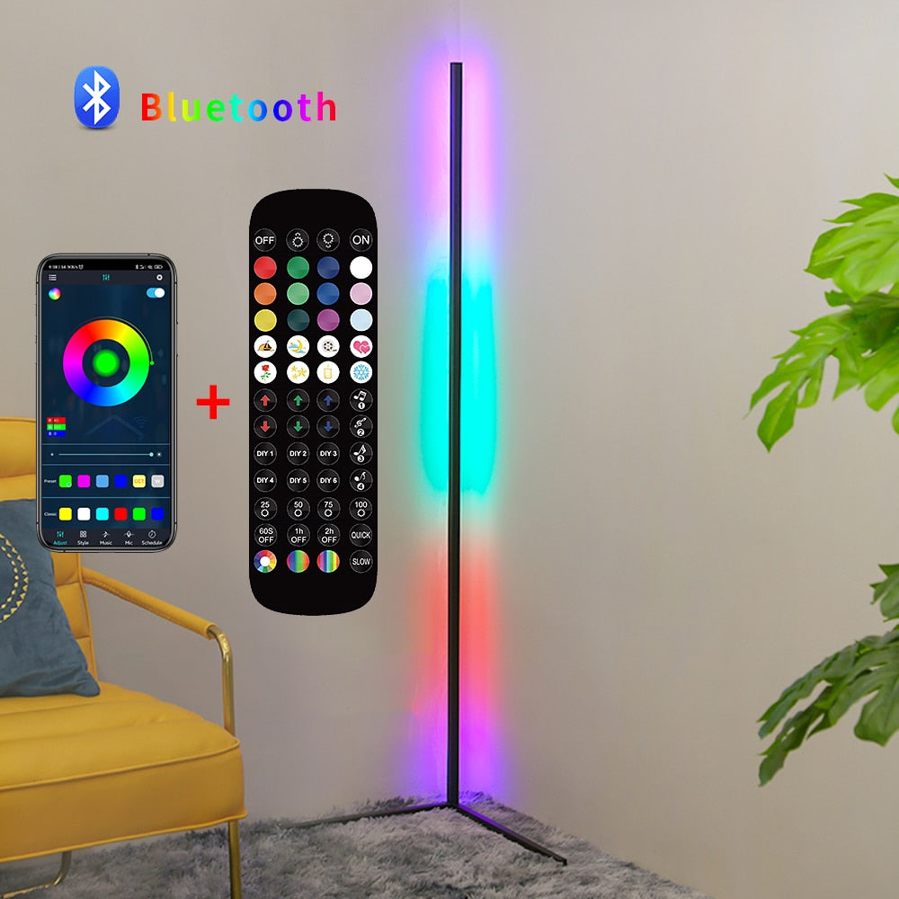 Modern Led Floor Lamp RGB Nordic Floor Lamps Living Room Indoor RGB Atmosphere Floor Light Standing Lamps for Bedroom Decoration