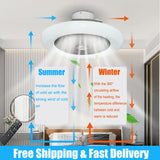 46CM Ceiling Fan With Led Light And Remote Control Ultra Thin Ceiling Lamp Silent Fan 5 Blades Wind Circulator For Home Bedroom