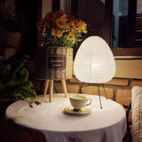 Japanese Rice Paper Lamp Akari Wabi-sabi Yong Table Lamp Noguchi Design Bedside Lamp 3 Colour Dimmable Eye-Protection Desk Light