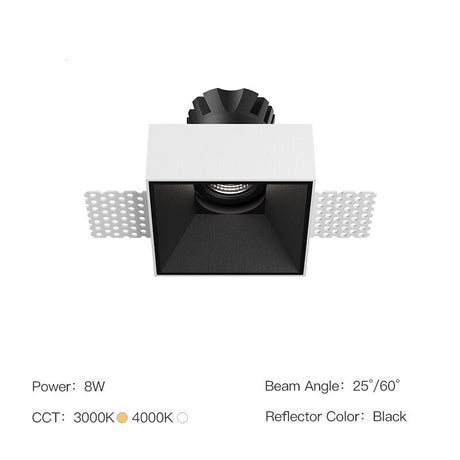  Led Recessed Ceiling Spotlight Square LED Downlight Aluminum Anti-glare Embedded Ceiling Lamps For Indoor Lighting 110V