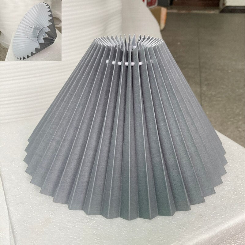DIY pleated lampshade table lamp / wall lamp / floor lamp / chandelier cloth cover E27 lighting accessories