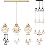 Vintage Pendant Lamp Iron Frame Ceiling Lighting Paint Restaurant Teahouse Chandelier Indoor Wrought Metal Modern Pendant Lights