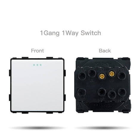  Wall Light Switches Glass Panel Parts White USB Sockets Function Parts  DIY EU CAT5 TV Sockets Power Outlet Parts