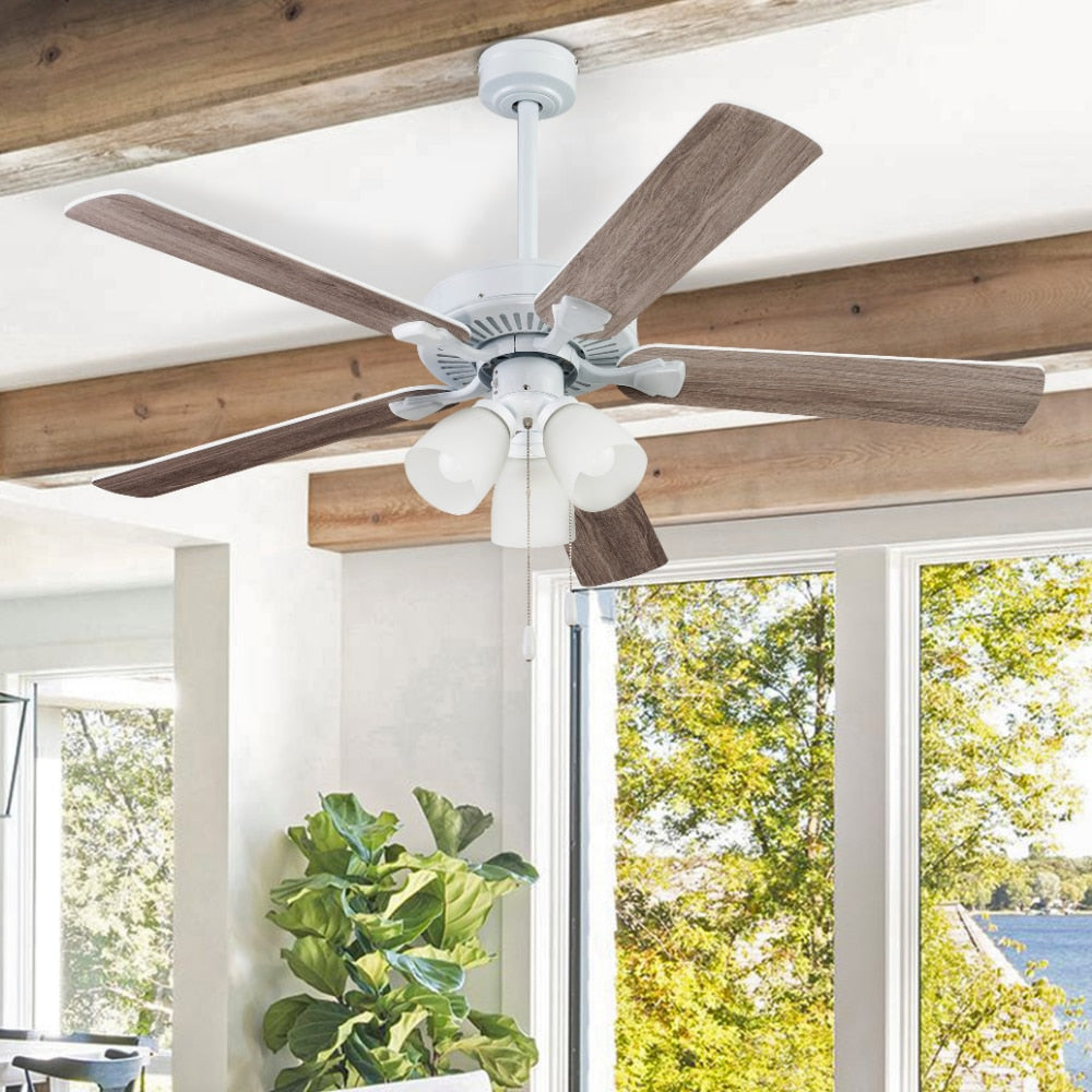 Stannor Indoor Ceiling Fan, Espresso Bronze Ceiling Fan with Light Rechargeable