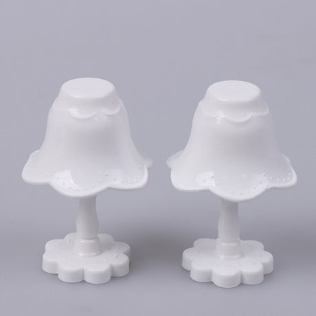 1:12 Dollhouse Retro European Style Mini LED Lamp Double-head Flower Ceiling Light Lamp Wall Light Room Outdoor Decors Toy