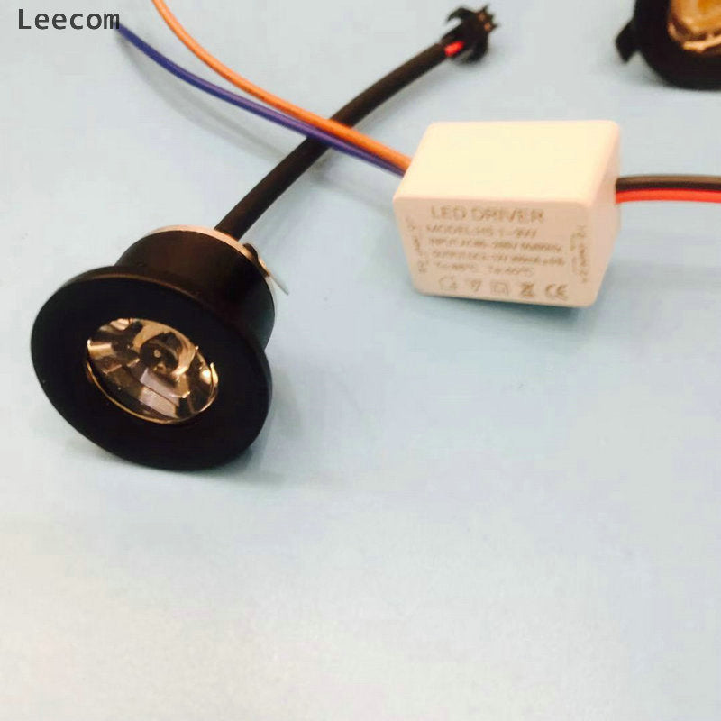 mini led spot For Kitchen1pcs/lot black Downlight 31mm Cabinet Spot Light 3w Ceiling Recessed Lamp faretti led Dimmer