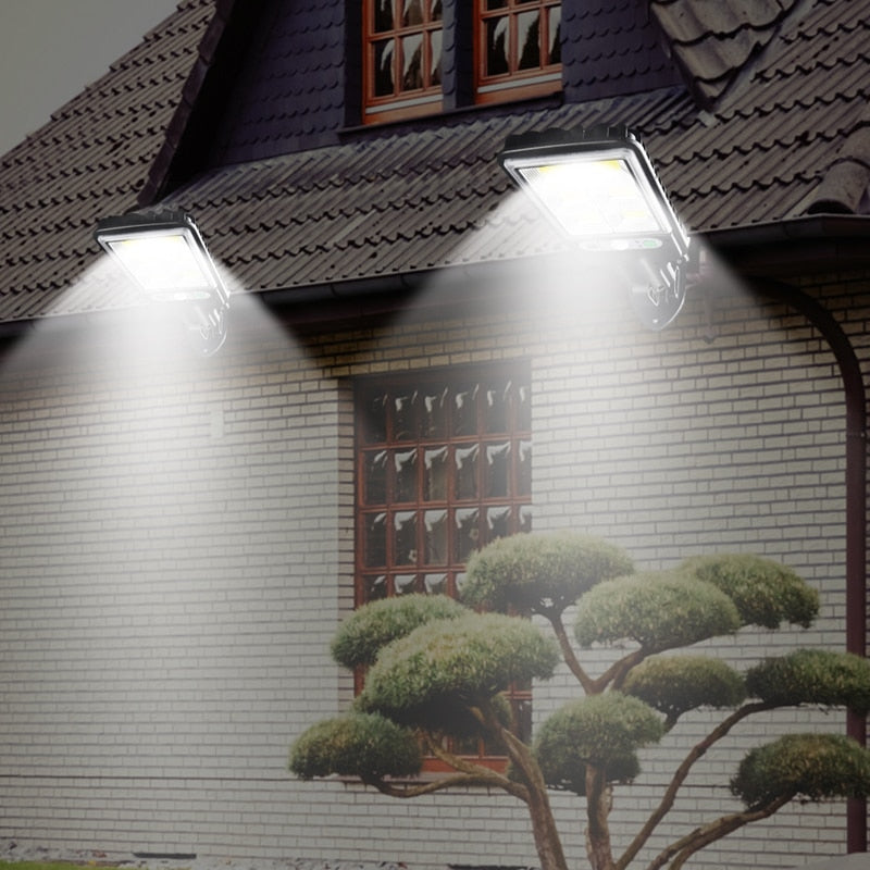 4PCS 2000LM Solar Led Light Outdoor Wall Lamp IP65 Waterproof With Motion Sensor for Home Patio Path Yard Pool Garden Lighting