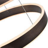 Modern 3 LED Circular Rings Pendent Light with Remote Control for Living Room