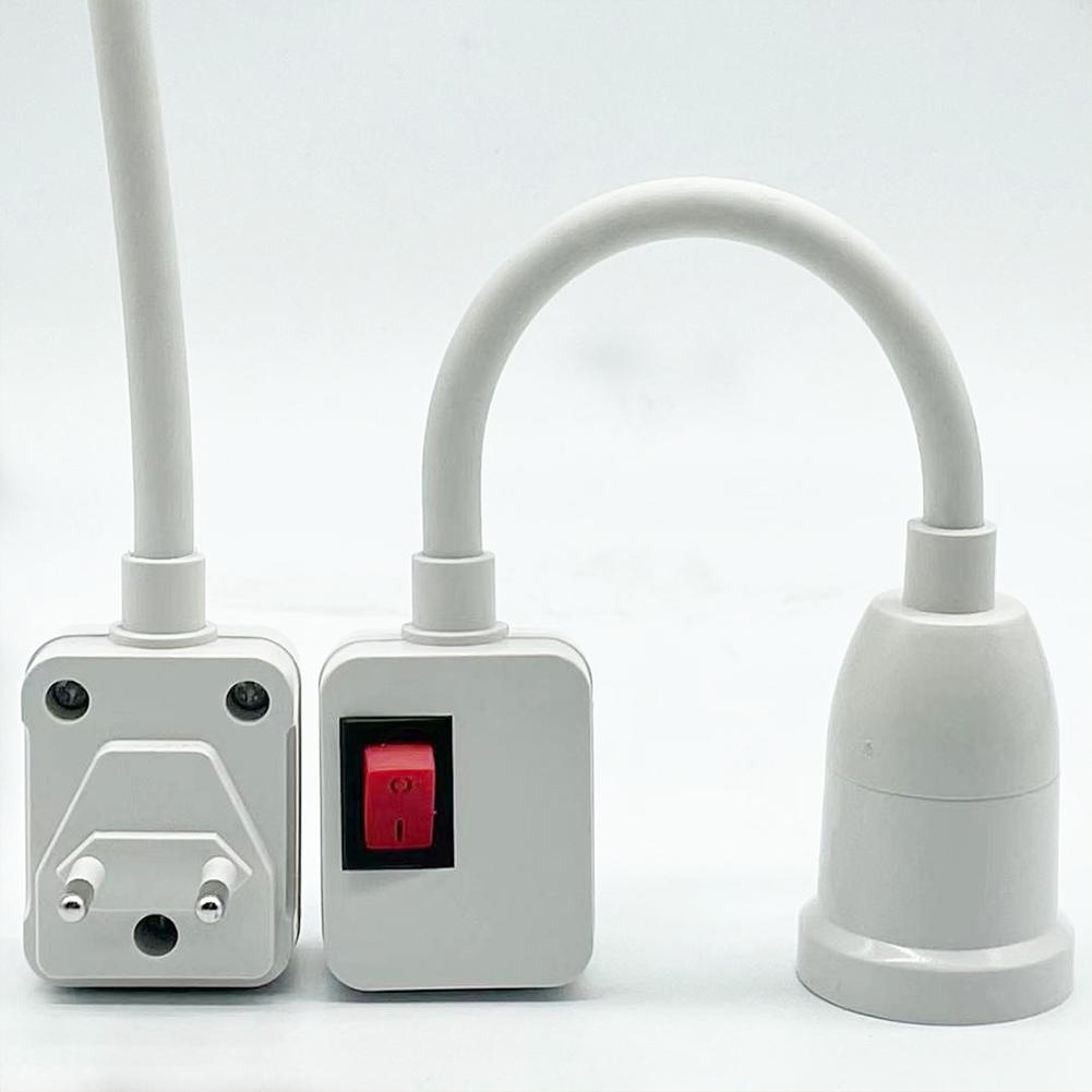 E27 Lamp Base Wall Flexible Holder Light Flexible Bend Mobile Test Light Socket Light Bulb Adapter Plug Switch Stainless Steel