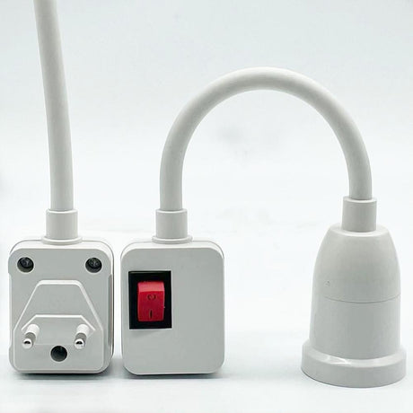 E27 Lamp Base Wall Flexible Holder Light Flexible Bend Mobile Test Light Socket Light Bulb Adapter Plug Switch Stainless Steel