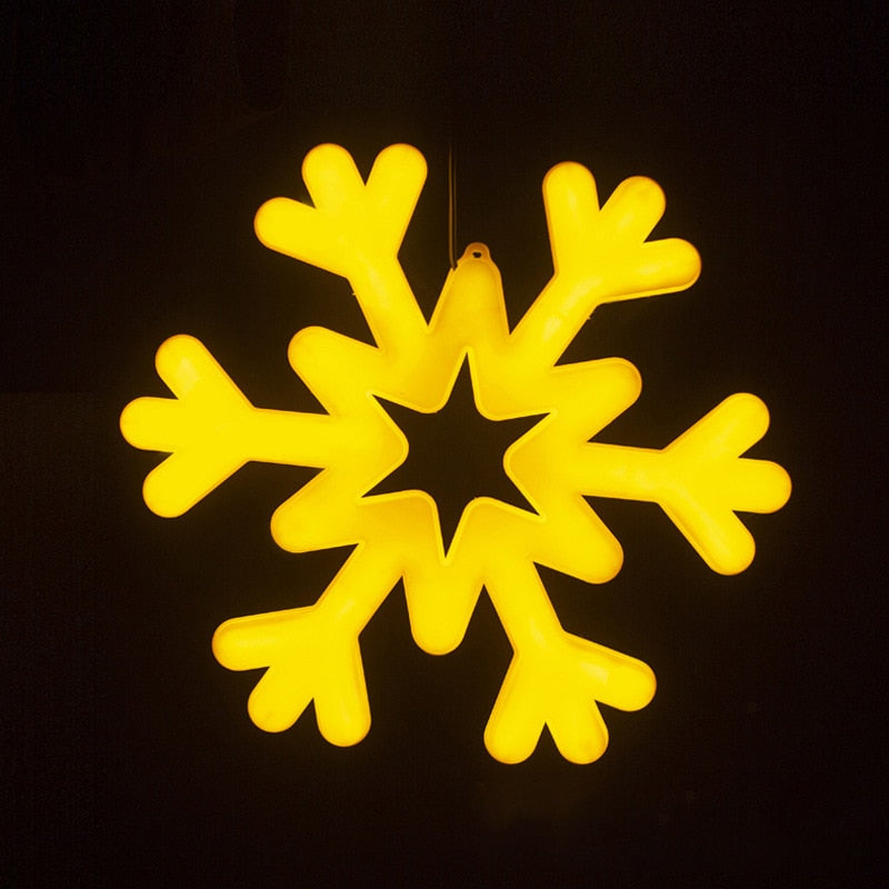 40cm LED Outdoor Pendant Lights Snowflake Lamp Landscape Lighting Christmas Decoration 2023 Neon Night Light For Home Decoration