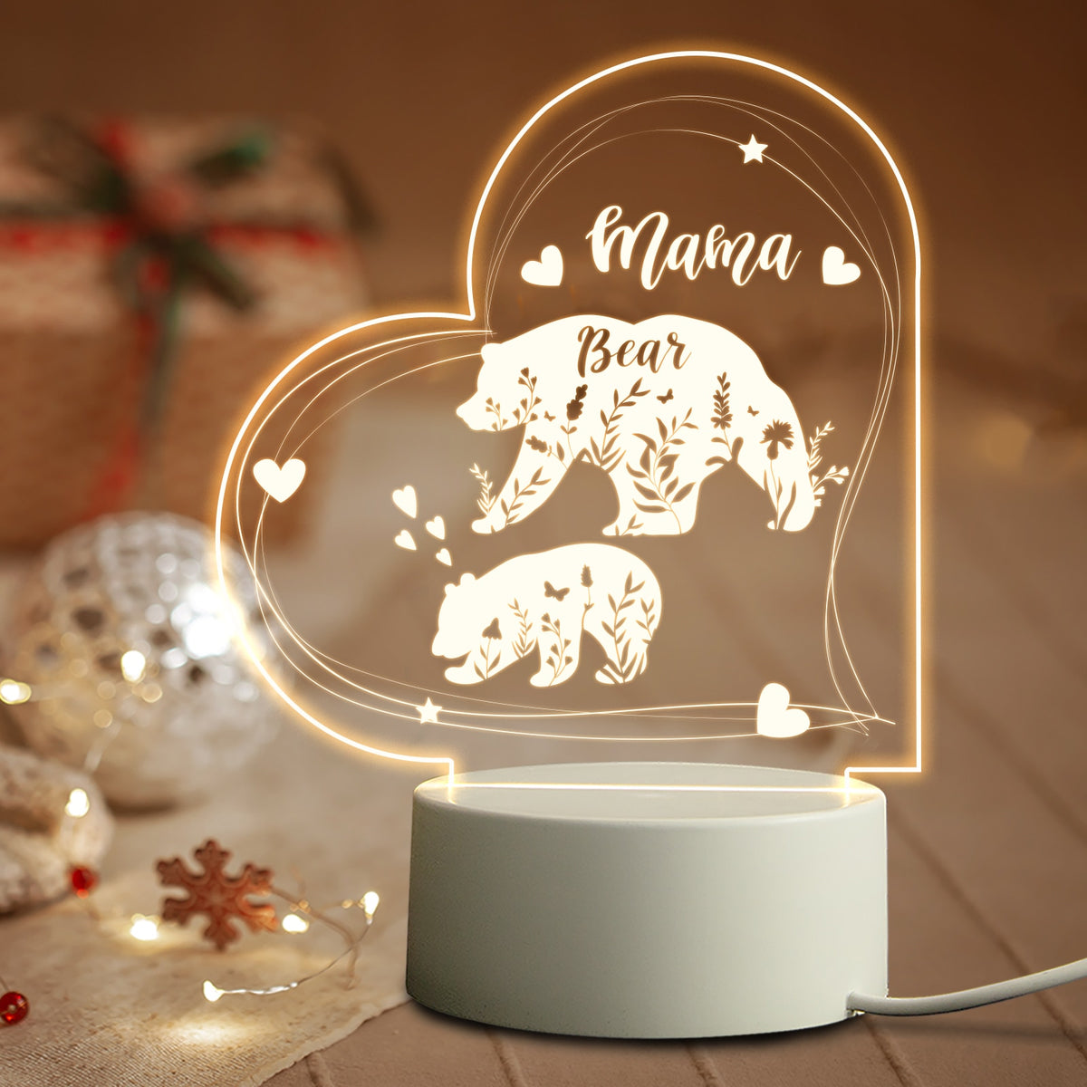 Mom Birthday and Mother Day Novelty Present Bedroom Night Light Decoration Lamp Thanksgiving Gift for Mommy