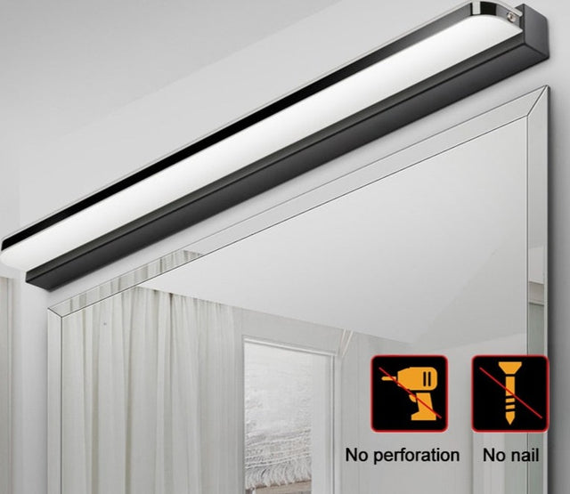 9W/12W 220V Modern Bathroom Light Stainless Steel LED Mirror Light Makeup Wall Lamp Vanity Lighting Fixtures Mirror Lamp