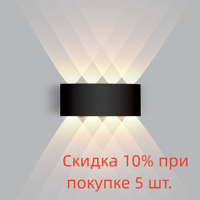 LED Wall Light IP65 Waterproof Outdoor Fence Garden Aluminum IP20 ABS Indoor Fashion Lamp For Living Room Stairs Corridor