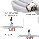 E27 LED Light Bulb AC85-265V Fan Blade Timing Lamp 28W Foldable Led Bulb Lampada For Home Ceiling Light With Remote Controller