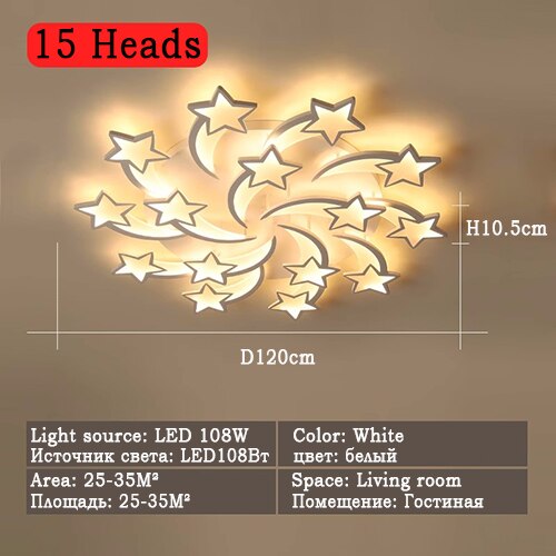 Modern Ceiling Chandeliers For Indoor Ceiling Lighting LED Lamp White For Living Room Bedroom Lamp Home Decoration Fixtures