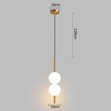 Simple glass ball pendant lights Nordic bedroom bedside long line hanging lamp modern restaurant decor lamp