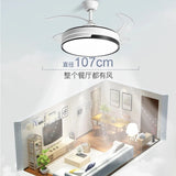42 Inch 36W 47 Inch 48W Ceiling Lamp With Fan Remote Control Lnvisible Fan Blade Fan Chandelier Led Modern Ceiling Fans