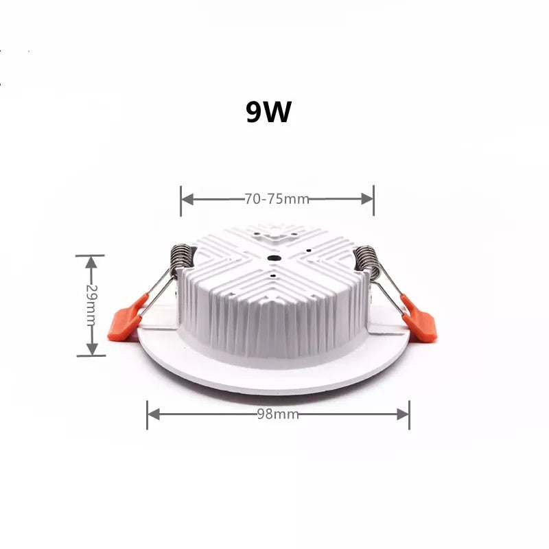 5W-36W Ceiling Light Recessed LED Spotlight Down Light AC 90-260V for Living Room and Shopping Mall Lighting